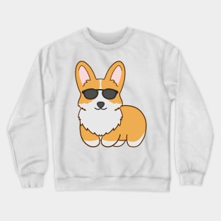 Corgi Dog wearing sunglasses Crewneck Sweatshirt